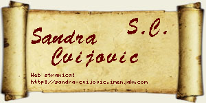 Sandra Cvijović vizit kartica
